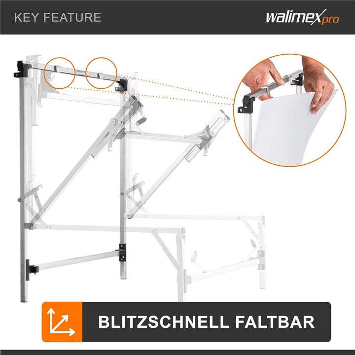 Walimex Pro Aufnahmetisch Tavola (Aufnahmehöhe 28 cm) 28 cm Aufnahmehöhe Single