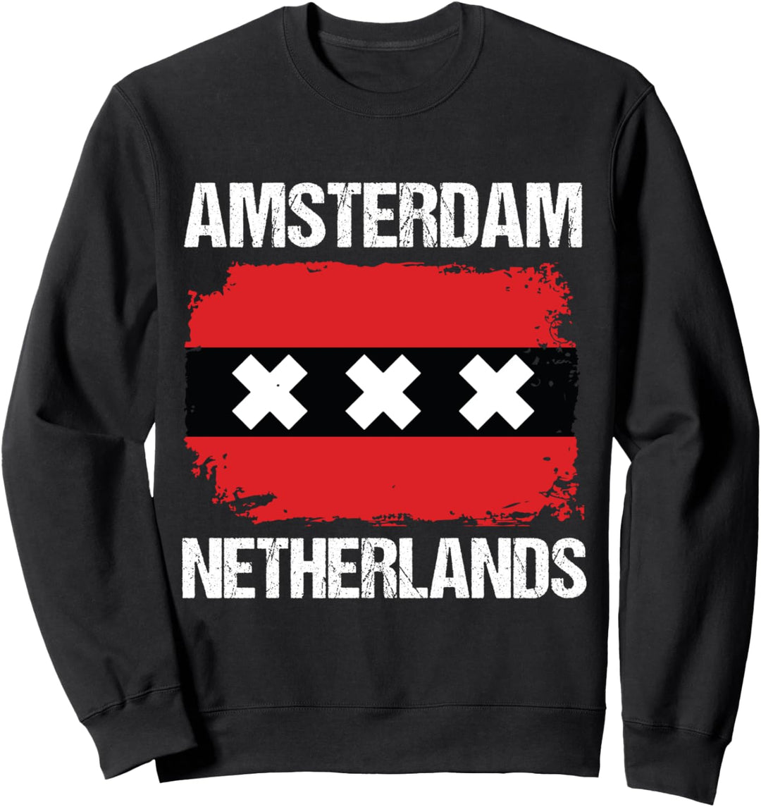 Amsterdam Niederlande Reise Stadt T-Shirt Männer Frauen Sweatshirt