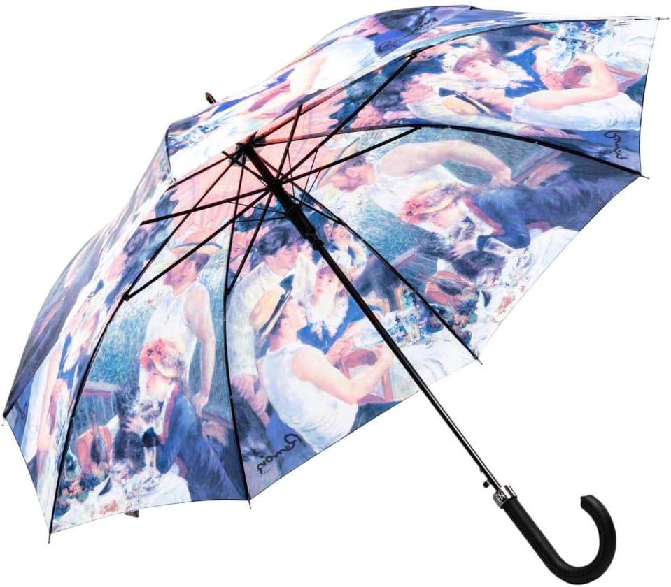 LUCKYWEATHER Regenschirm Stockschirm Damen/Herren Motiv Früchstück der Ruderer Auf-Automatik I Stock