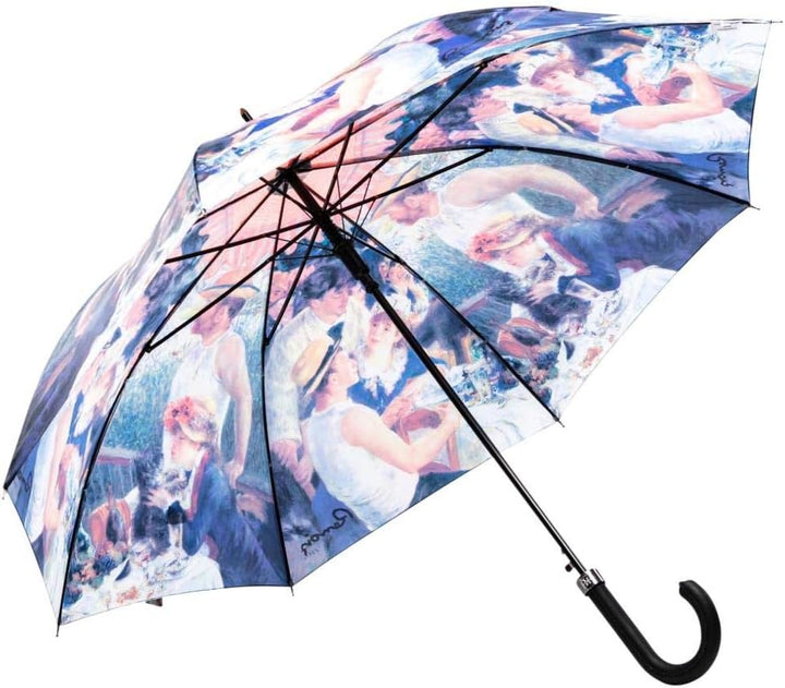 LUCKYWEATHER Regenschirm Stockschirm Damen/Herren Motiv Früchstück der Ruderer Auf-Automatik I Stock