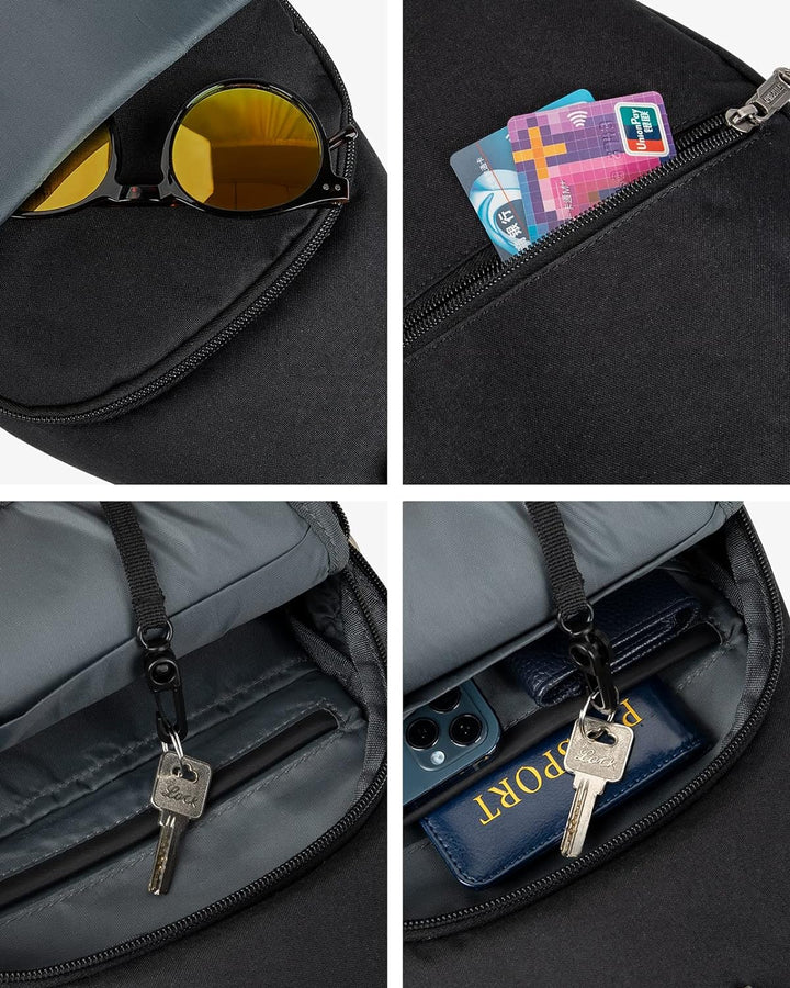WATERFLY Anti-Diebstahl Sling Bag für Damen und Herren Brusttasche Hippie Crossbody Bag Multipurpose