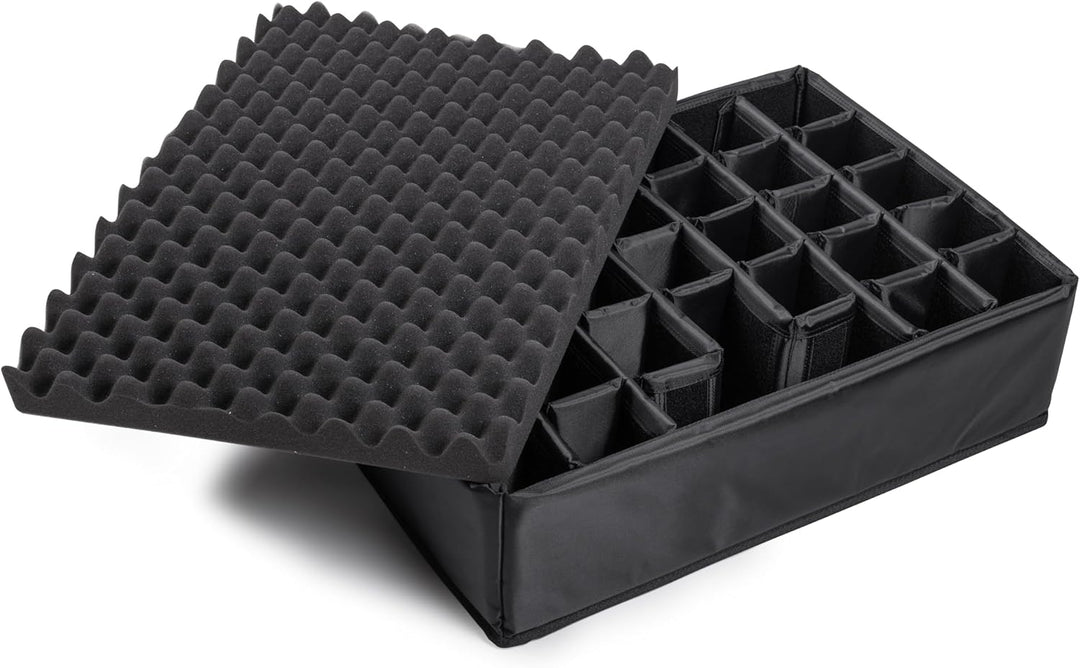 B&W Transportkoffer Outdoor - Typ 6500 Schwarz - mit variabler Facheinteilung - Wasserdicht nach IP6