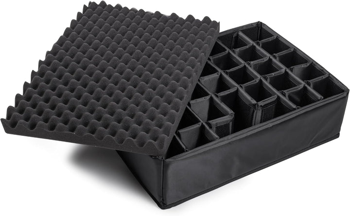 B&W Transportkoffer Outdoor - Typ 6500 Schwarz - mit variabler Facheinteilung - Wasserdicht nach IP6