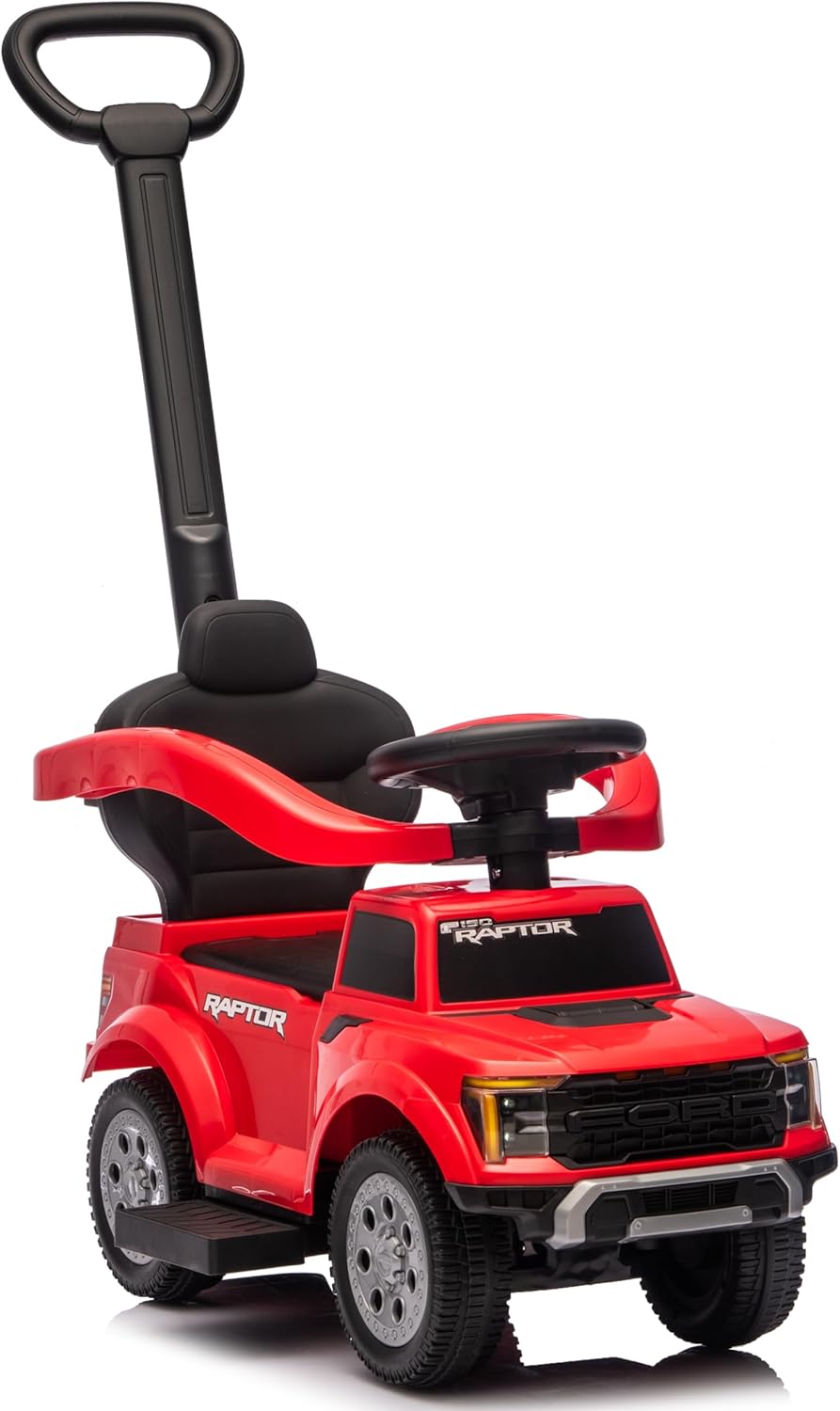 sun baby Rutschauto ab 1 Jahr mit Schieber – Fort Raptor – grosse Geländereifen, LED-Lichter, Sitz m