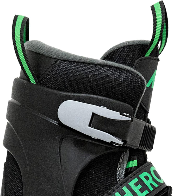 K2 Skates Jungen Schlittschuhe Hero Ice, black - green, 25D0601 XS (EU: 26-31 / UK: 7-11 / US: 8-12)