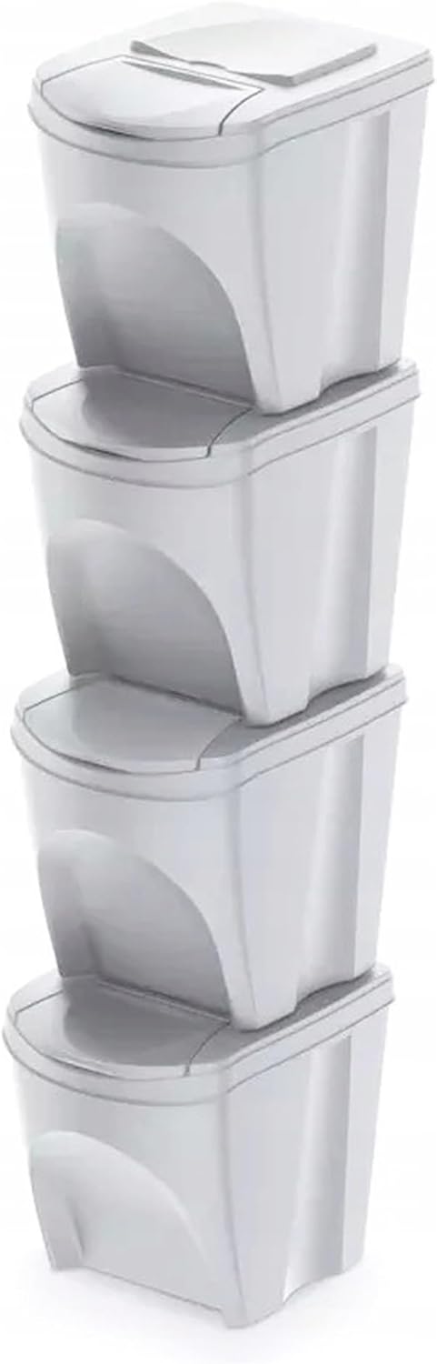 Prosperplast SORTIBOX 4 x 25L Abfallbehälter - Ashen