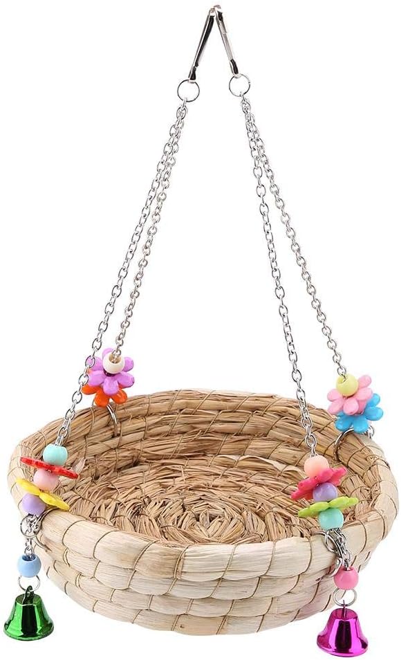 Vogel Toy Safe Papagei Straw Vogel Toy Swing Nest hängen Birdcage