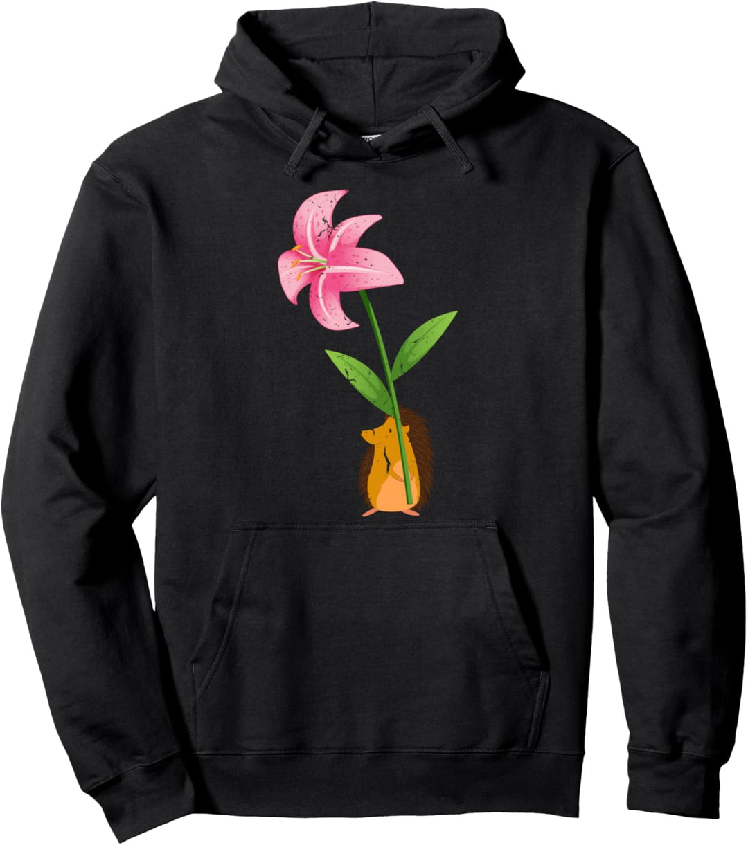 Igel Mit Blume Lieblingstier Niedliches Stacheltier Pullover Hoodie