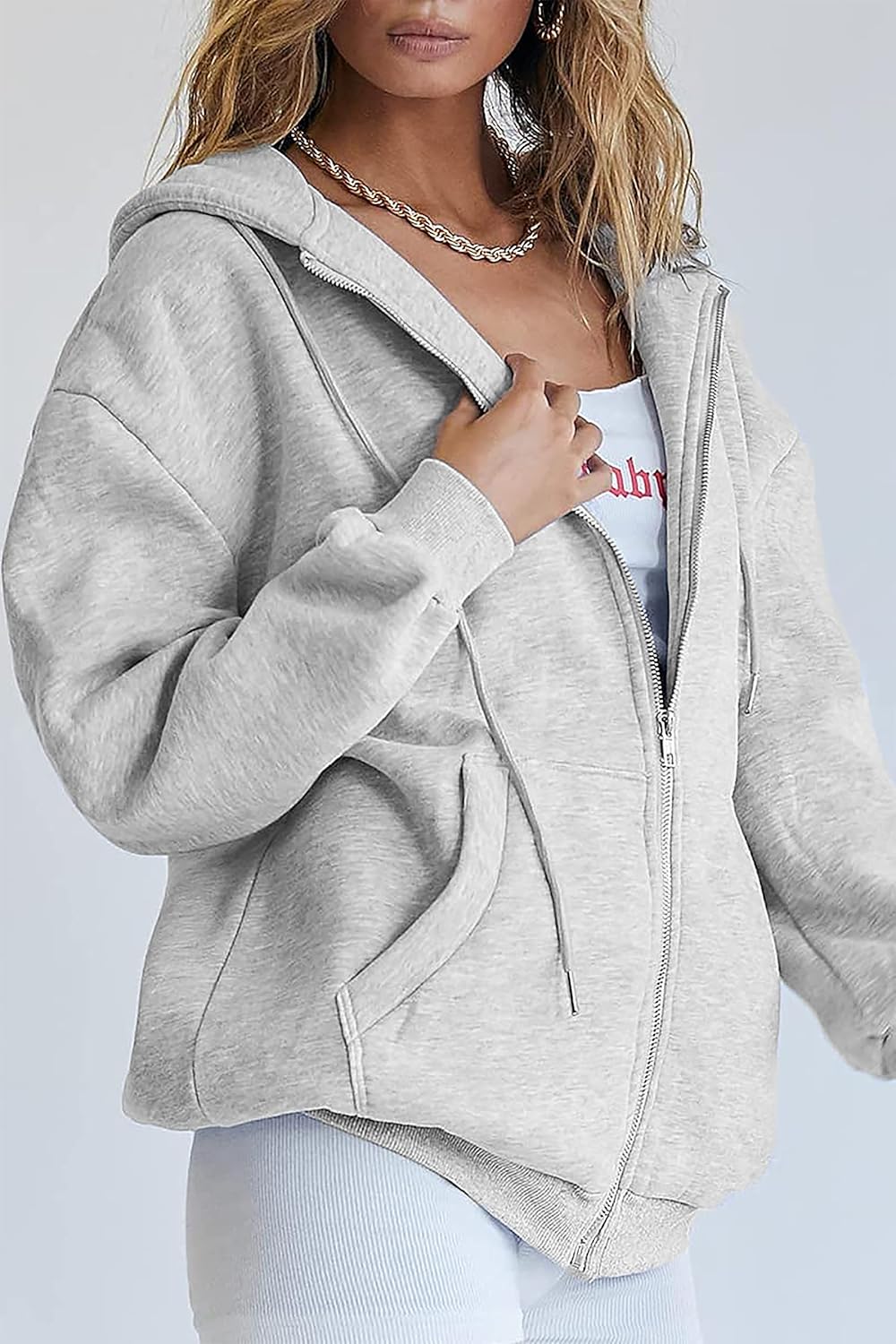 Timuspo Hoodie Damen Sweatjacke 2025 Kapuzenjacke Herbst Winter Lang Sweatshirt Kapuzenpullover Mit
