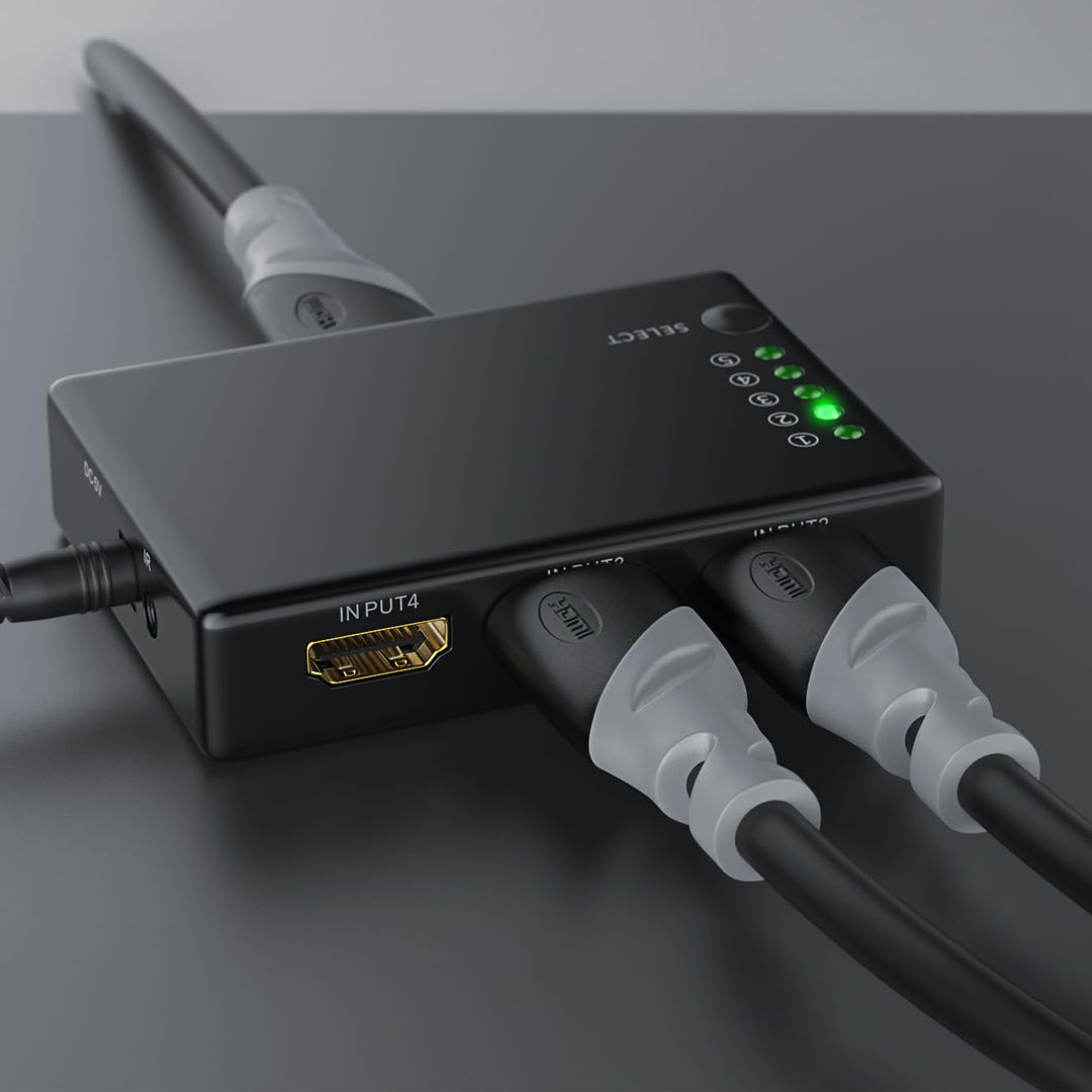 CSL - 12,5m 5er-Pack 4k HDMI Kabel 2.0-1m - 4K @ 60Hz - 18 Gbit/s - 3D - High Speed mit Ethernet - T