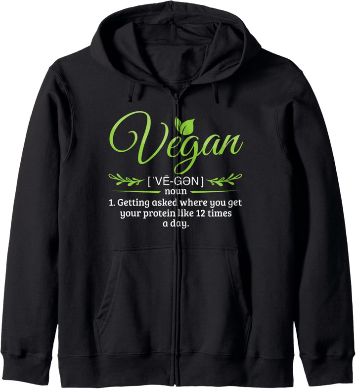 Vegan Definition Veganismus Veggie Vegetarisch Tierschutz Kapuzenjacke