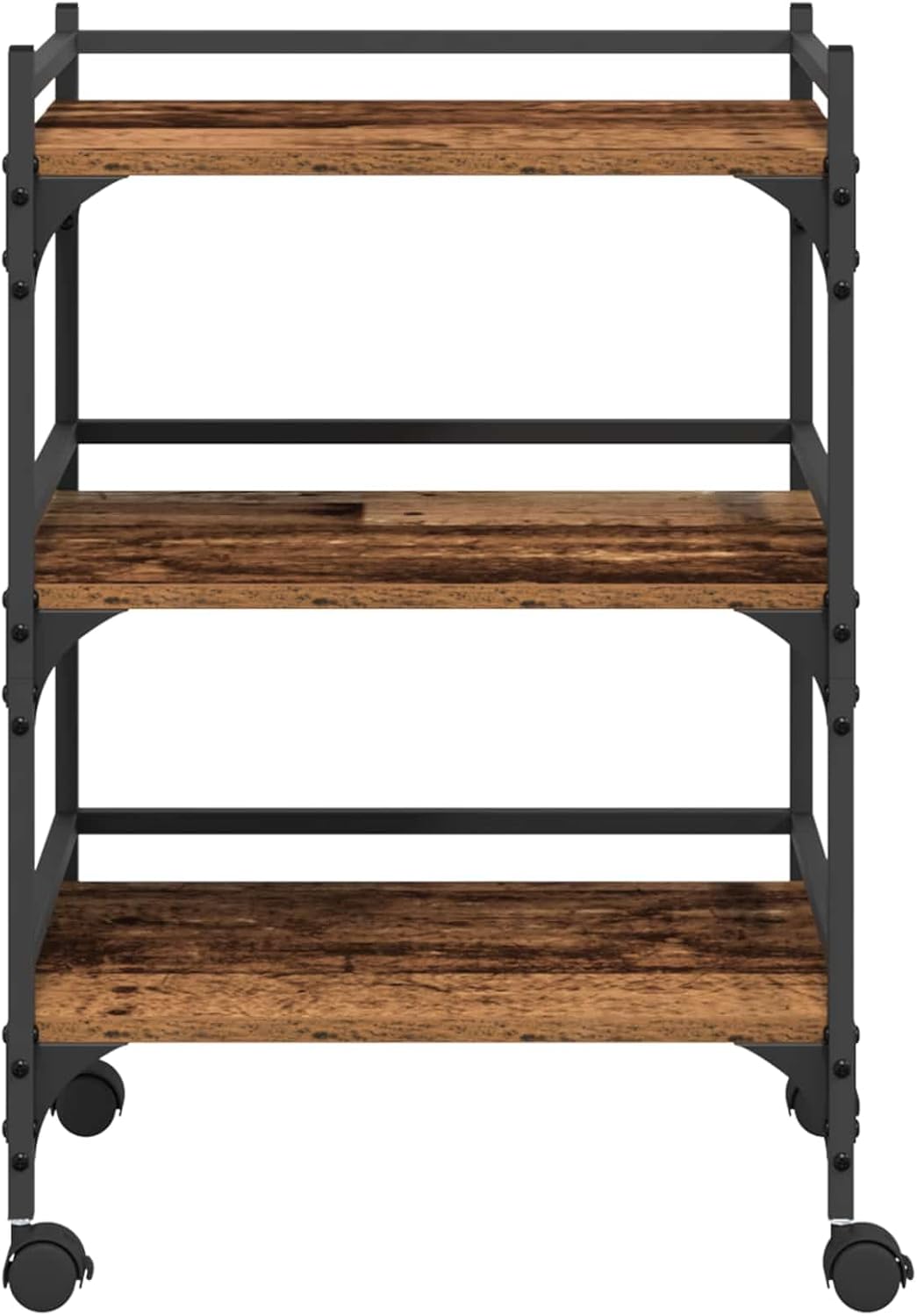 vidaXL Küchentrolley Altholz 50 x 35 x 75,5 cm Holzwerkstoff, Rollende Küchenkarre, Holz-Wagen, robu