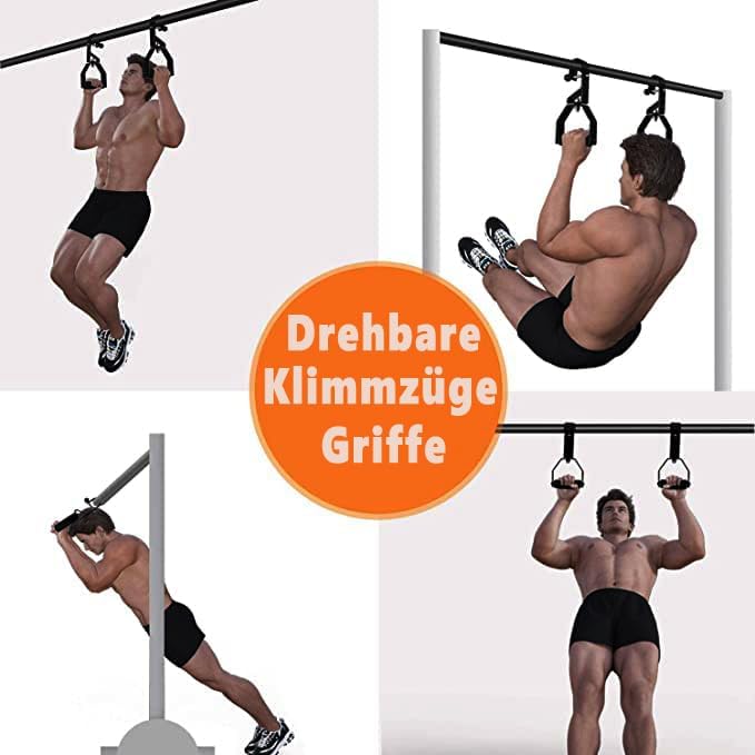 Yes4All Drehbare Klimmzuggriffe mit Rutschfesten Griffen und Schaumstoffpads - Dynamische Fitness Gr