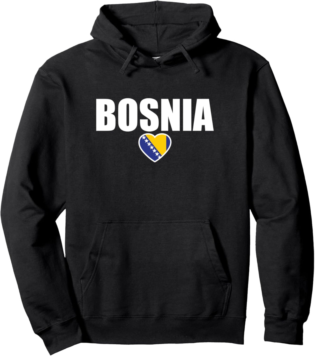 Bosnia Herz Bosnien Bosnische Flagge Stolzer Bosnier Pullover Hoodie