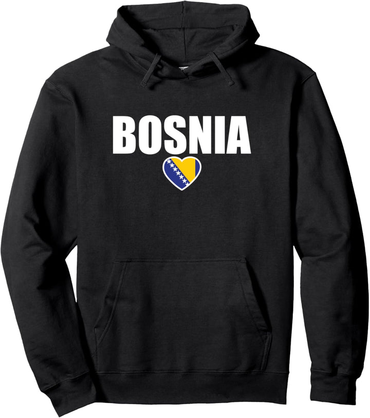 Bosnia Herz Bosnien Bosnische Flagge Stolzer Bosnier Pullover Hoodie