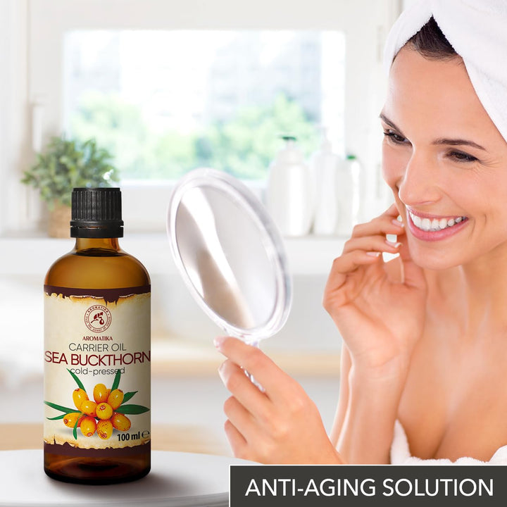 Sanddornöl 100ml - Hippophae Rhamnoides - Kaltgepresst - Sanddorn Öl - Sea Buckthorn Oil - Rein &amp; Na