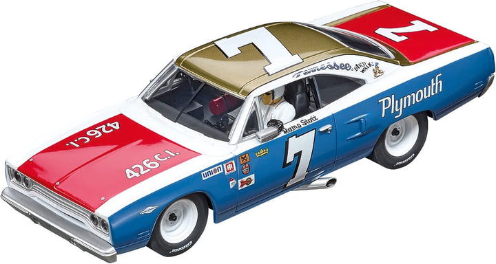 Carrera Digital 132 Plymouth Roadrunner No.7 | Slotcar für Rennbahn | Front- & Rücklicht & Bremslich