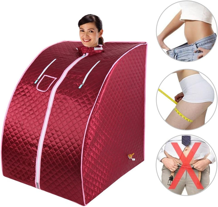 Tragbare Sauna Willowybe，Mini Dampfsauna für Zuhause，Einzel Portable Sauna Raum Kann Müdigkeit Linde