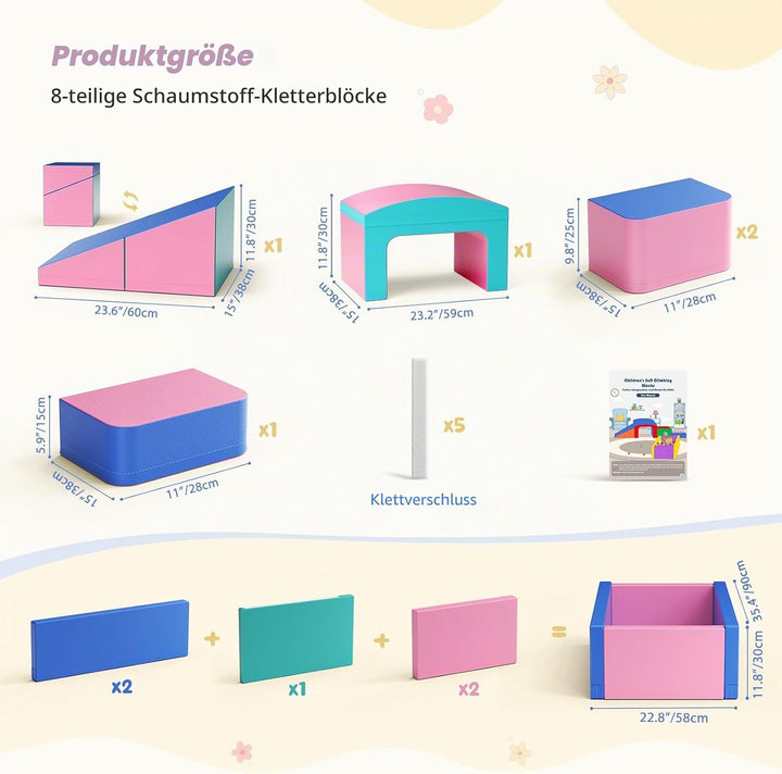 Kinder Schaumstoffbausteine, grosse Schaumstoffbausteine, Indoor-Kletterblöcke, Kinderklettergerüste