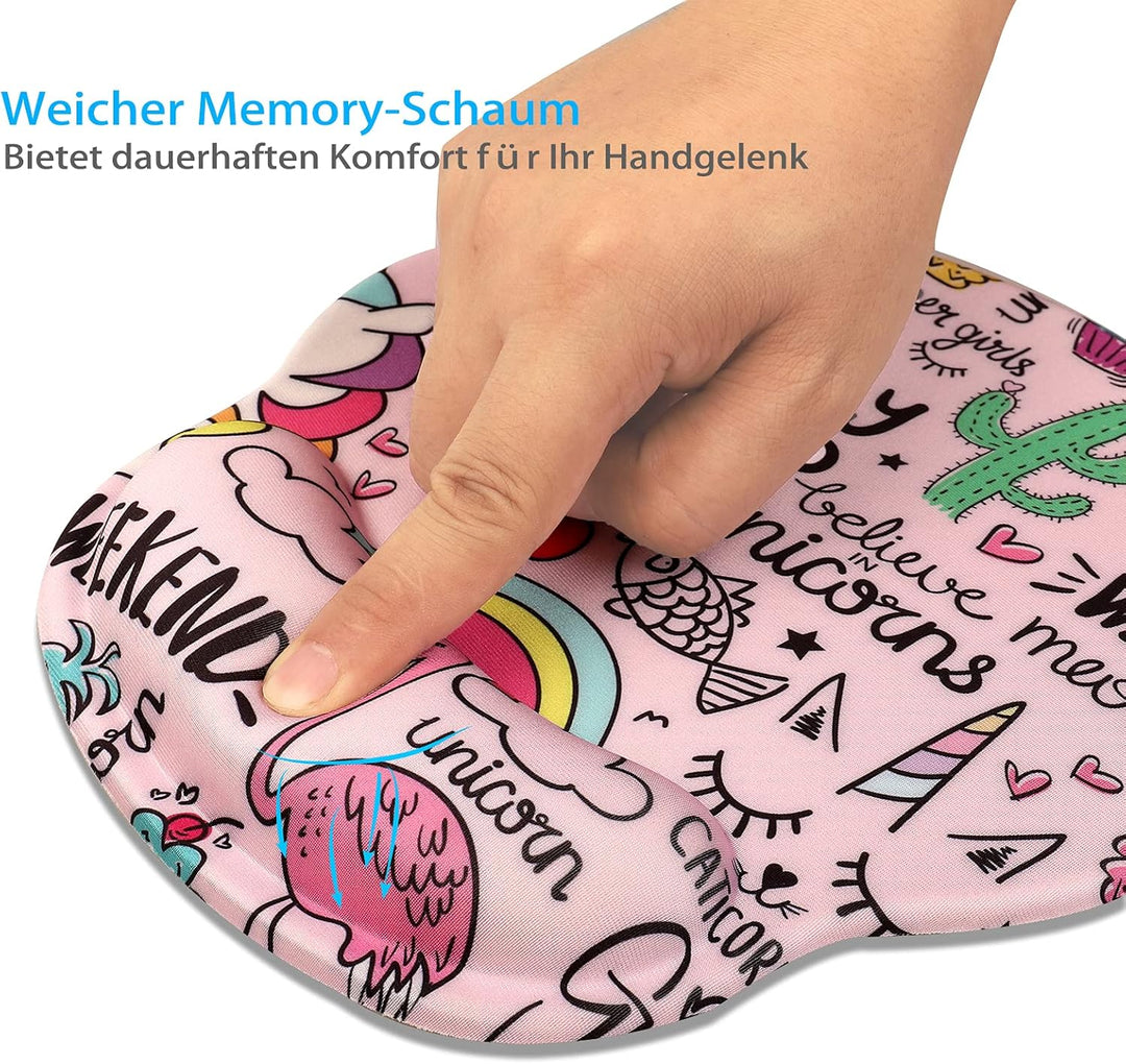 CHUQING Mauspad Ergonomisch Gaming Handballenauflage ergonomische Handgelenkstützen Mouse Pad für Co