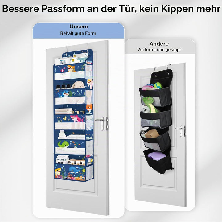Clastyle Meereslebewesen Tür Hängeaufbewahrung Fisch Hängeorganizer für Camping Bad Schrank Schlafzi