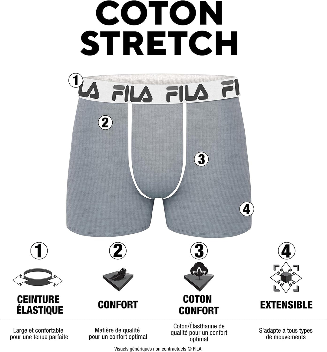 Fila Herren Boxershorts (4er Pack) XXL Nb, XXL Nb