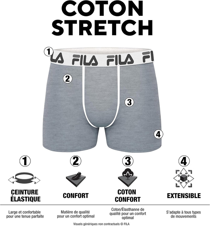 Fila Herren Boxershorts (4er Pack) XXL Nb, XXL Nb
