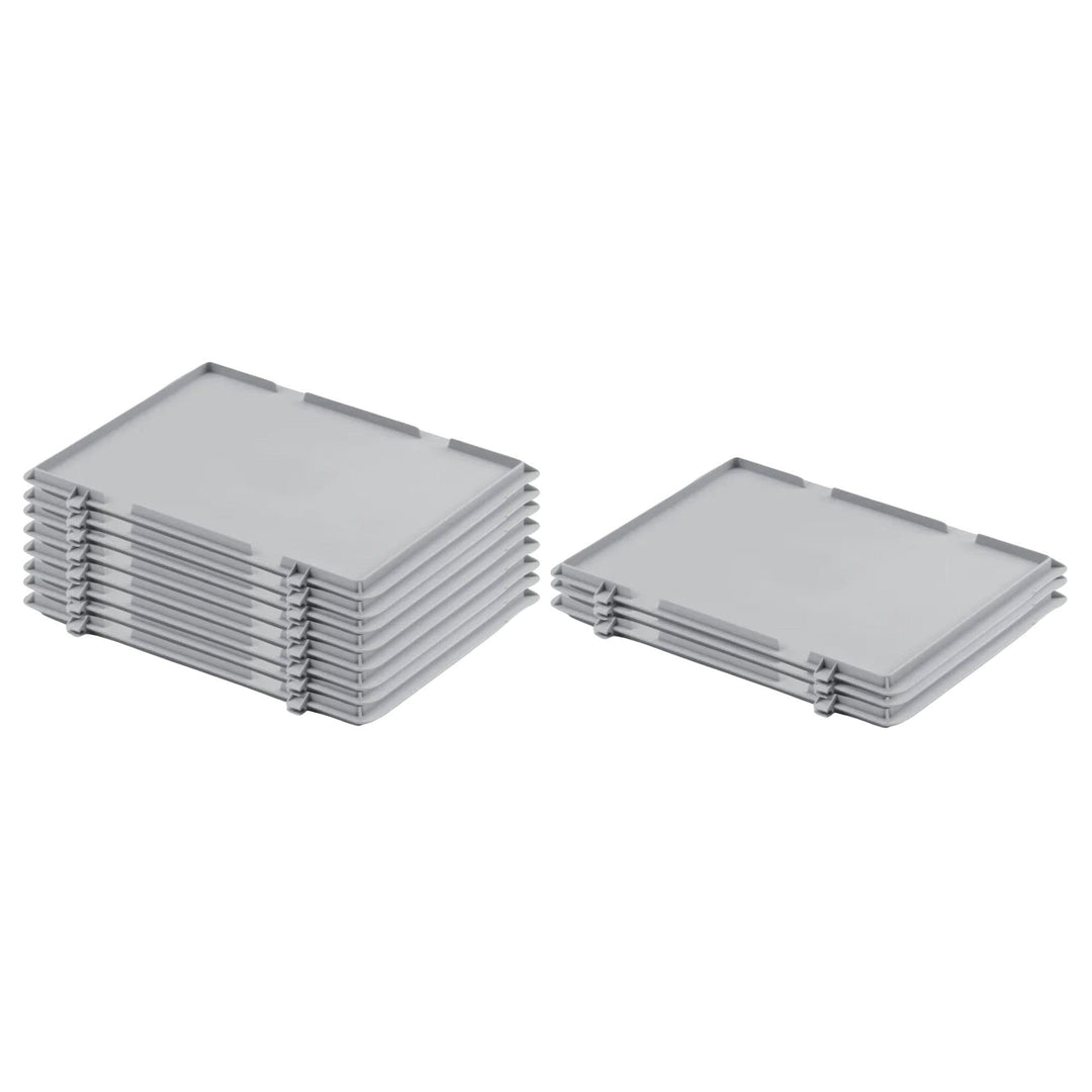 PROREGAL SuperSparSet 10x Scharnierdeckel für Eurobehälter | BxT 40x60cm | Eurobox, Transportbox, Tr
