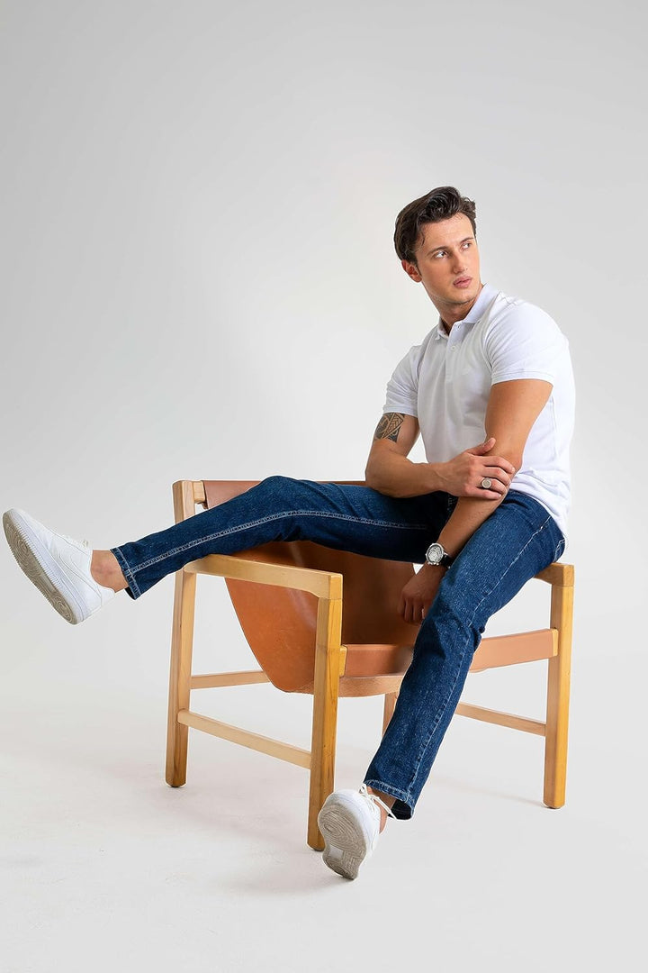 HALAT'S Herren Jeans Slim Fit - Baumwolle Jeanshose Stretch für Herren mit Schlanke Elastizität 32W