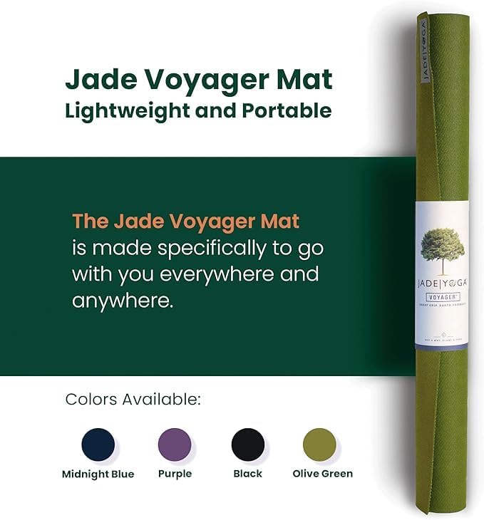 Jade Yoga Voyager Yogamatte, 1,6 mm jadegrün, jadegrün