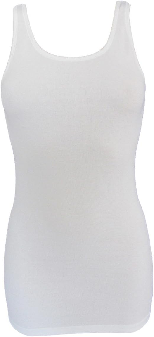 HERMKO 1317 3er Pack Damen Unterhemd extralang; längeres Achselhemd (+10cm) aus 100% Bio-Baumwolle X
