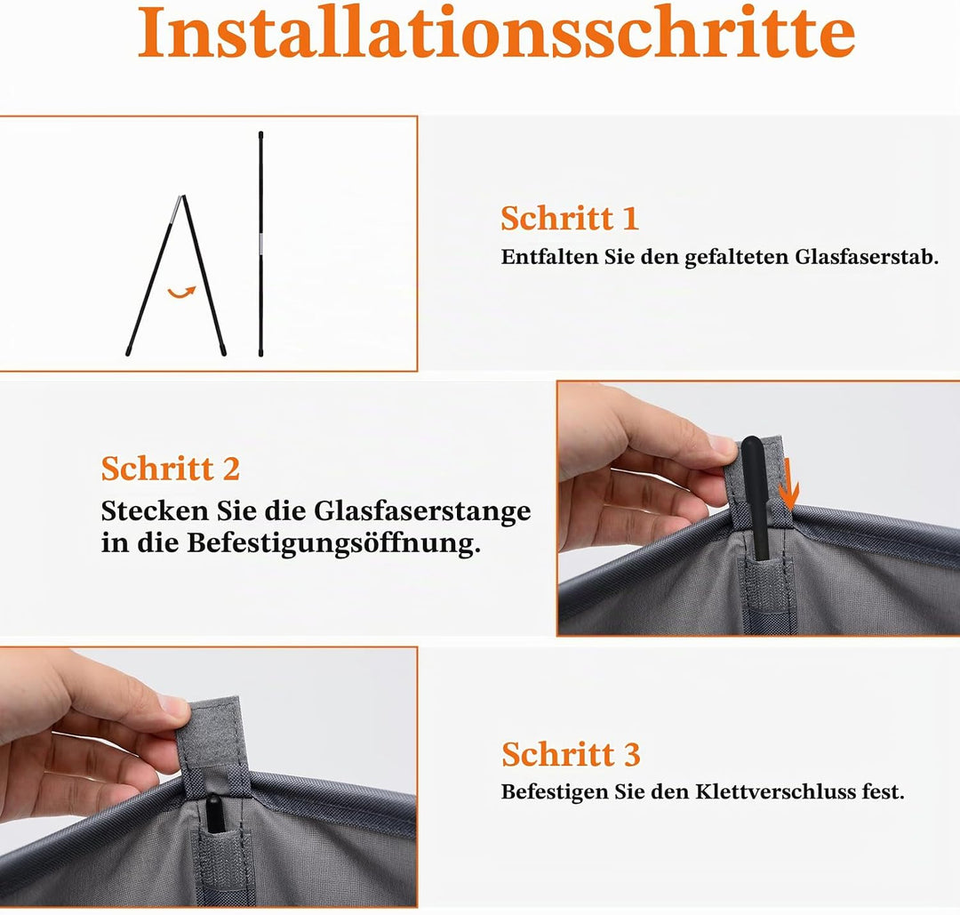 84L Wäschekorb mit Rollen und Netztaschen, Dunkelgrau Wäschekorb Schmal aus 600D Oxford-Stoff, Freis