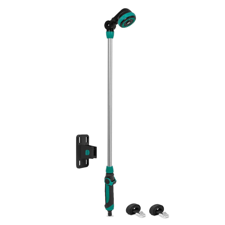 VONROC Gartendusche Aussendusche - 1 in 2 Gartenbrause mit Stiel ideal für Garten, Pool, Camping, Te