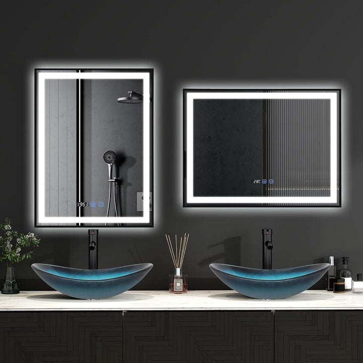 ARTETHYS Waschbecken Glas Aufsatzwaschbecken mit Wasserhahn Ablaufgarnitur, Oval Waschschale Waschti