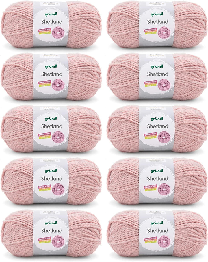 Gründl Shetland Wolle (modisches und weiches Strickgarn aus 80% Polyacryl und 20% Wolle, 100 g / 170