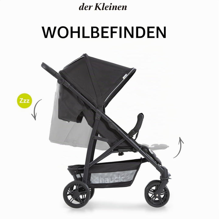 hauck Buggy Rapid 4 mit Lenkrad und XXL Zubehörpaket (Insekten- &amp; Regenschutz) | Sportbuggy mit Lieg