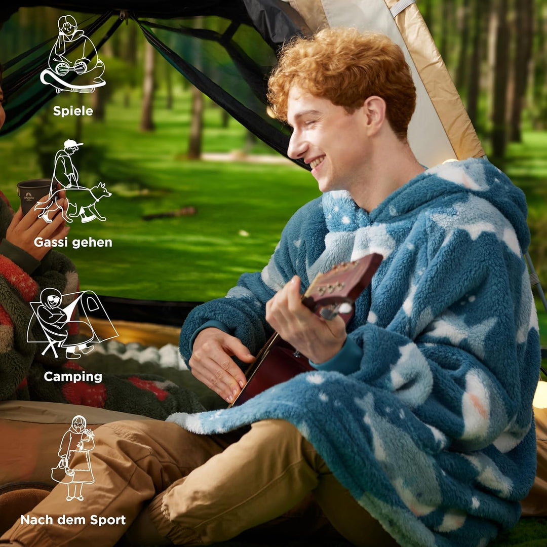 BEDSURE Decke mit ärmeln Kuscheldecke, Weihnachtsgeschenke Geschenke für Frauen Frau Hoodie Decke Da