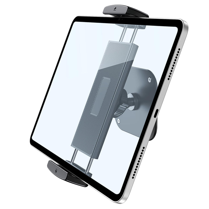 Lucrave Tablet Wandhalterung, iPad Wandhalterung aus Aluminium, 360° drehbare, verstellbare Wandhalt