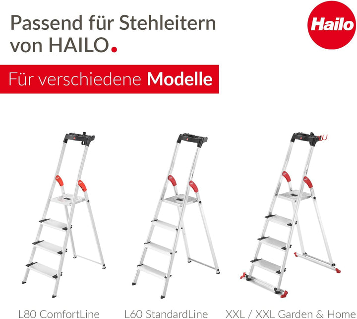 Hailo Multifunktions-Schale mit Steckmöglichkeiten für Haushaltsleitern - kompatibel mit XXL Garden