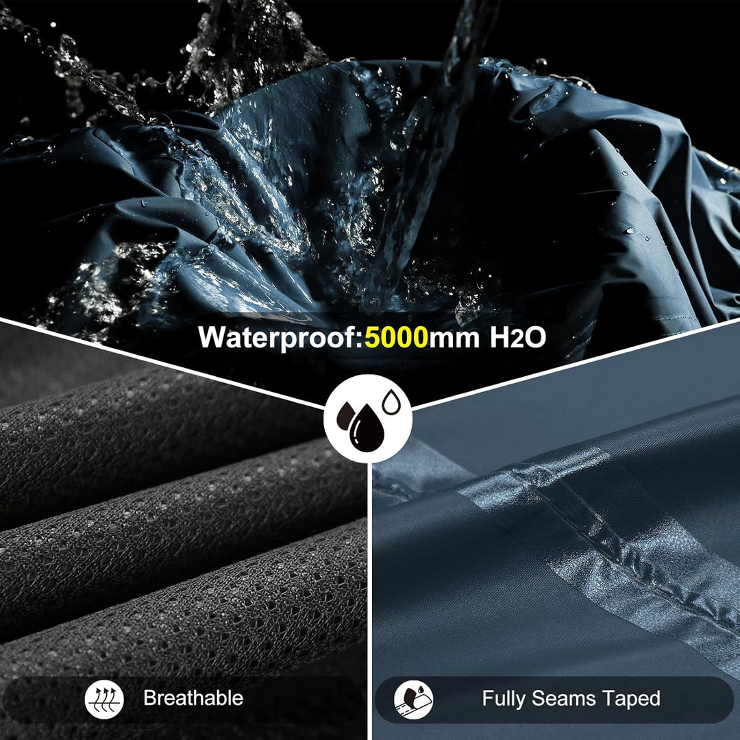Outdoor Ventures Damen Regenhose Wasserdicht Atmungsaktiv Gefüttert Überziehhose - Winddicht Packbar
