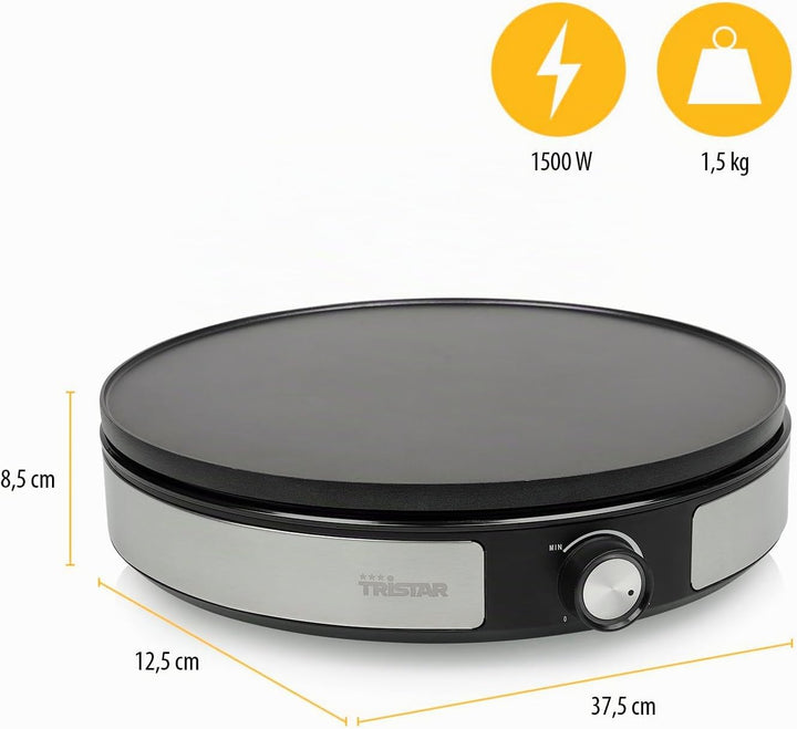 Tristar BP-2639 – 2-in-1 Crêpe-Maker – wendbare Platte – Durchmesser 33 cm – für einen grossen oder