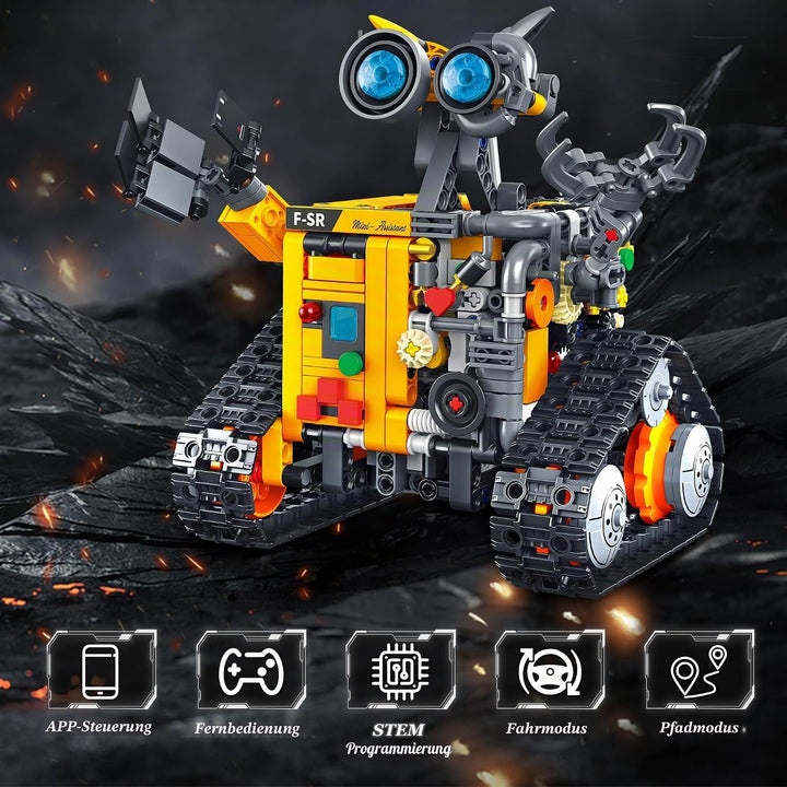 MOJINO Technik ab 5 6 7 8 9 10 11 12+ Jahre Jungen, 4 in 1 Roboter Kinder Roboticset mit App-Fernste