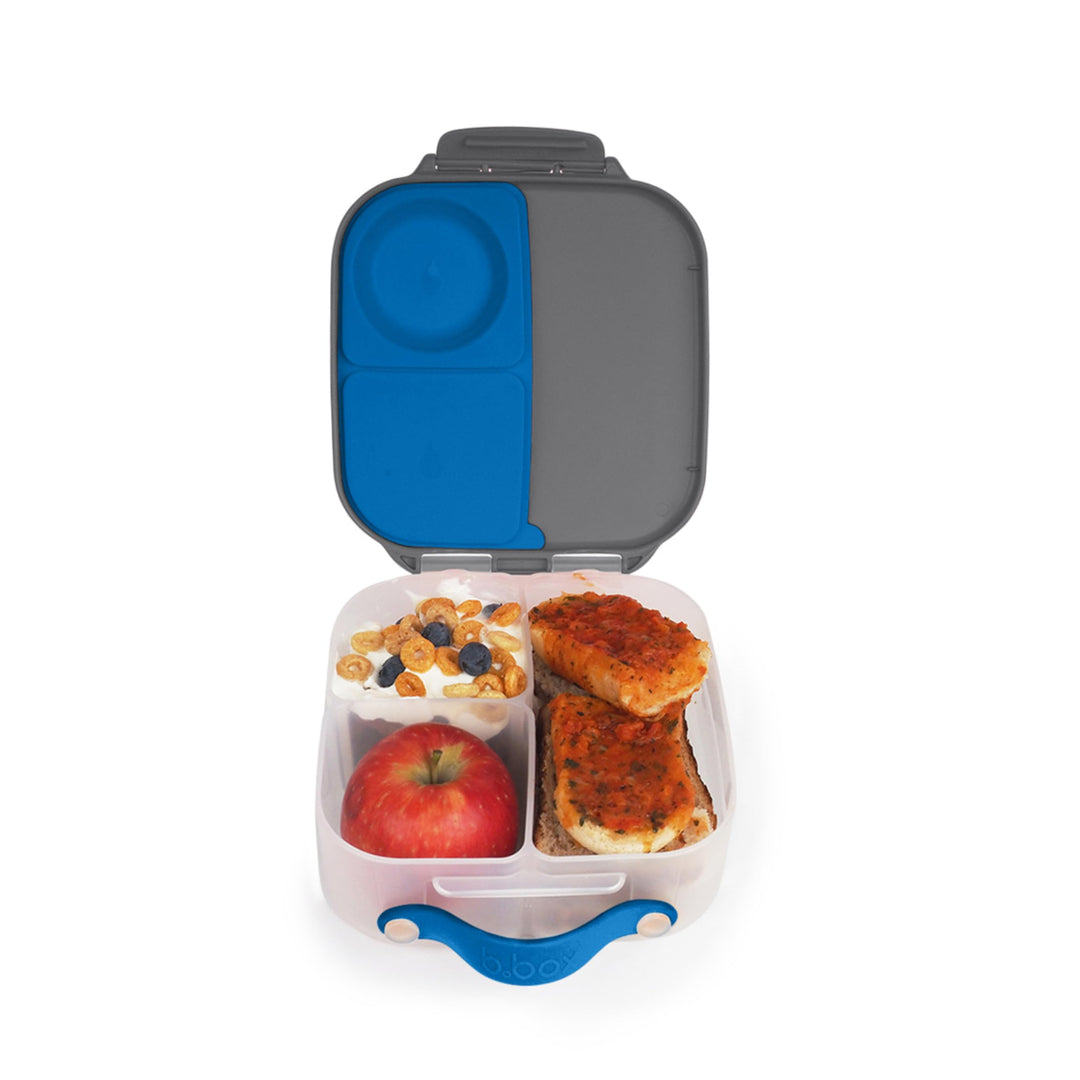 b.box Mini Brotdose für Kinder mit Fächern | Bento Box, 3 Fächer (2 Auslaufsicher) | Lunchbox für Ge