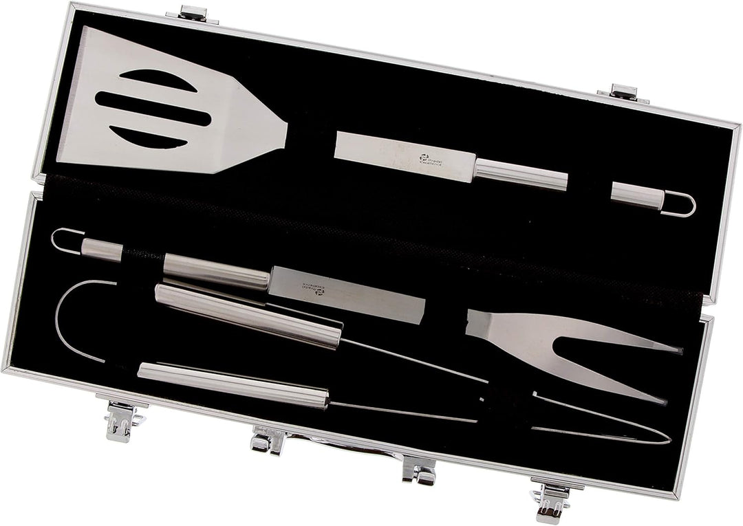 Pradel Excellence WB109 Metallkoffer mit Grillbesteck: 1 Palette / 1 Gabel + 1 Zange