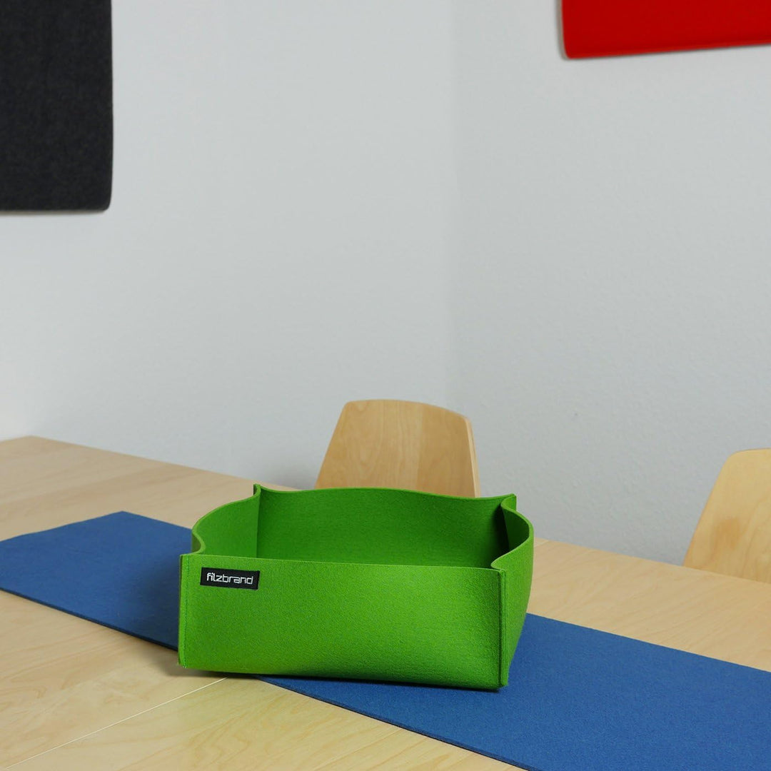 Dekoschale / Korb aus Designfilz von filzbrand, gross, grasgrün, Grasgrün