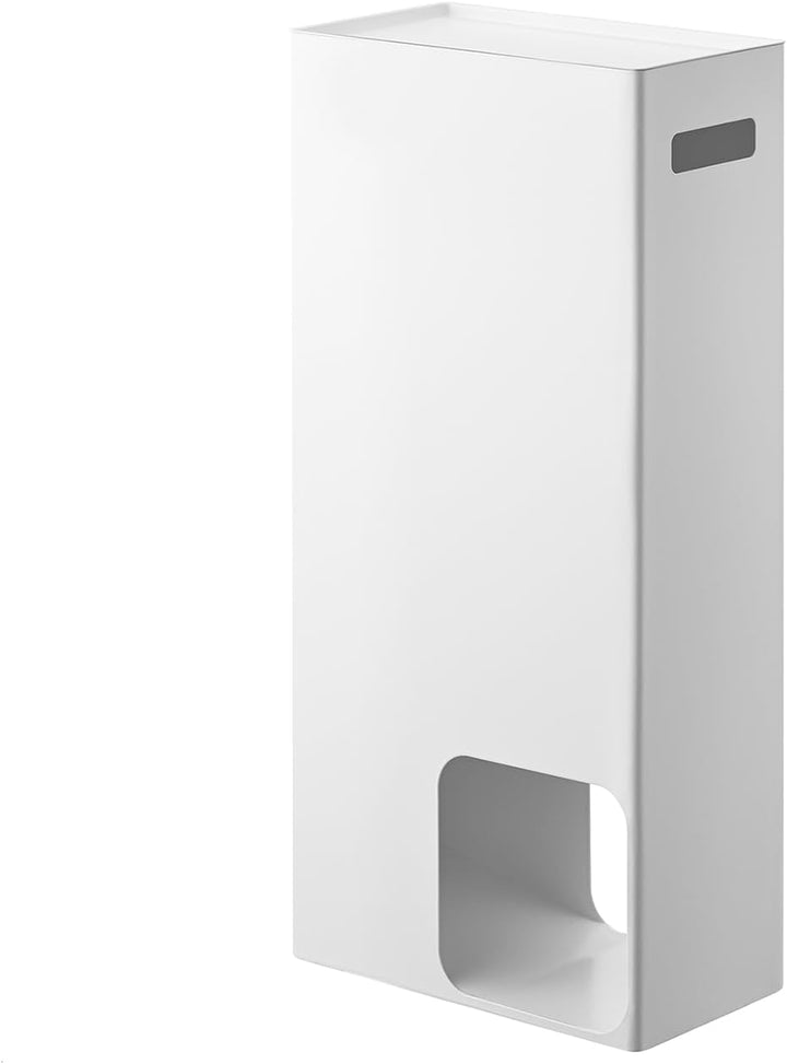 YAMAZAKI 'Tower' 3455 Toilettenpapierspender, Stahl, Weiss, 8 Rollen, Klopapier Aufbewahrung, Toilet