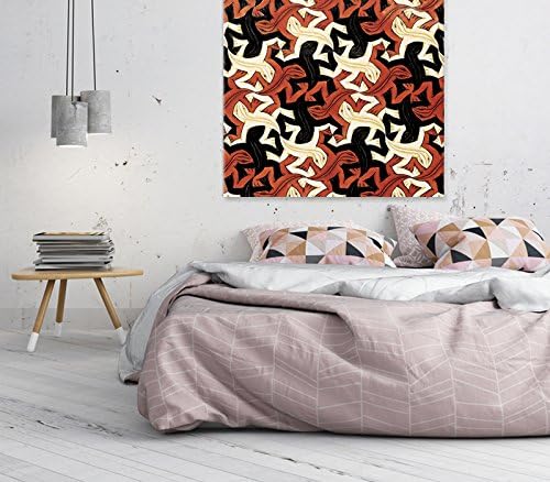 Giallobus - Bild - Druck AUF LEINWAND - Escher - Lizard - 70 x 70 cm, 70 x 70 CM