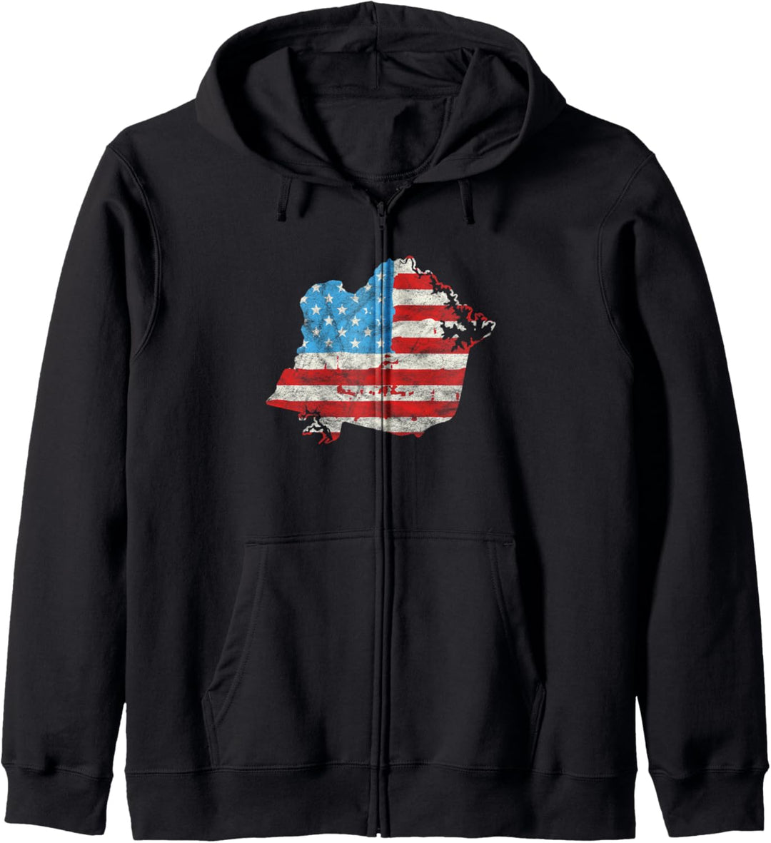 American Flag Franklin County Virginia Graphic Kapuzenjacke