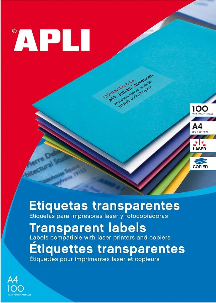 APLI 11919 100pc (S) Self-Adhesive Label – Self-Adhesive Labels (210 mm, 297 mm, 100 PC (S), 100 She