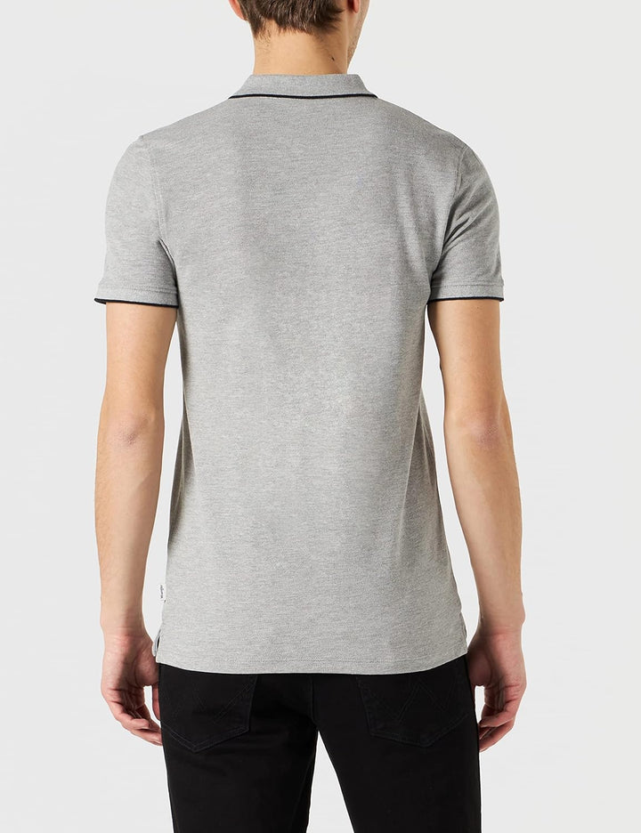 Wrangler Herren Polo Shirt L Grau, L Grau